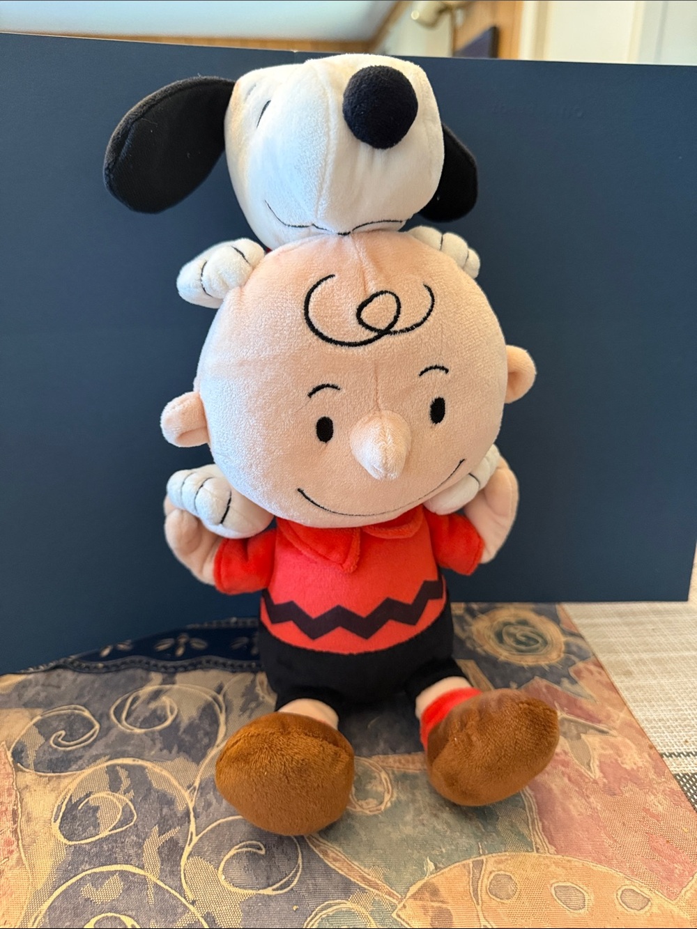 Peanuts Charlie Brown and Snoopy Together Stuffed Animal, 9"